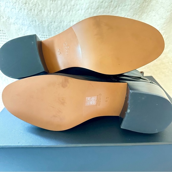 NWT Coach Leather Black Moto Chelsea Ankle Boot Booties Block Heel Size 9.5 - Picture 7 of 11